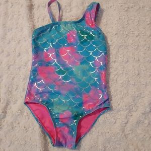 Shiny Mermaid one-piece bathing suit - youth 4/5 Beach Vacation